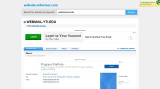 webmail.yti.edu at Website Informer. Sign In. Visit Webmail Yti.