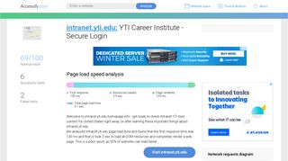Access intranet.yti.edu. YTI Career Institute - Secure Login