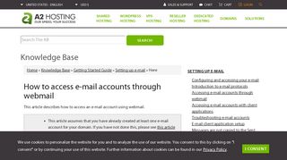 How to access e-mail accounts through webmail