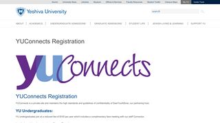 YUConnects Registration | Yeshiva University