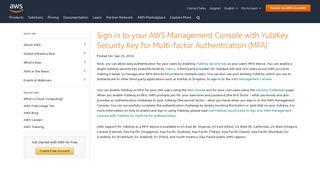 Sign in to your AWS Management Console with YubiKey Security Key ...