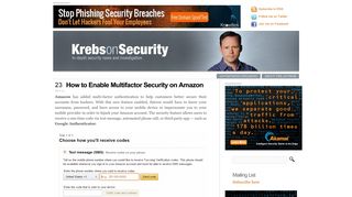 How to Enable Multifactor Security on Amazon — Krebs on Security