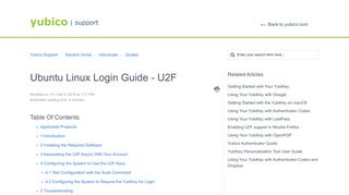 Ubuntu Linux Login Guide - U2F : Yubico Support