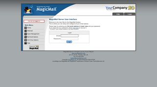 Magic Mail Server: Login Page - Yucca's Webmail