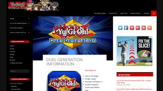 Duel Generation Information | YuGiOh! World