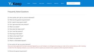 YuKeep Frequently Asked Questions