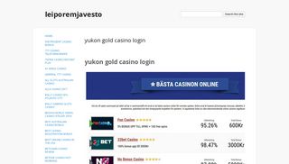 yukon gold casino login - leiporemjavesto - Google Sites