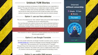 Unblock YUM Stories