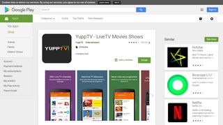 YuppTV - LiveTV Movies Shows - Apps on Google Play