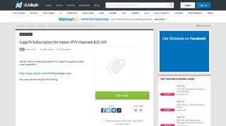 YuppTV Subscription for Indian IPTV channels $25 OFF - Slickdeals.net