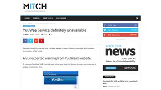 YuuWaa Service definitely unavailable | IT by Mitch