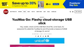 YuuWaa Go: Flashy cloud-storage USB stick - CNET