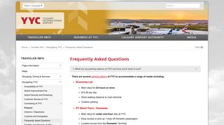 FAQ - Calgary International Airport