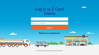 Z Card Online: Log in