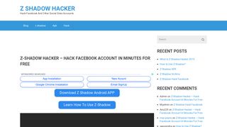 Z-Shadow Hacker - Hack Facebook Account In Minutes For Free