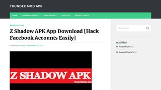 Z Shadow APK App Download [Hack Facebook Accounts Easily]