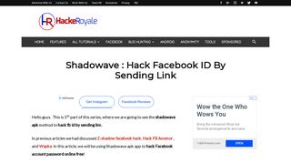 Shadowave Apk: Hack Facebook ID By Sending Link 2018 ...