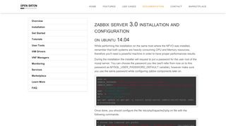 Zabbix server configuration - Open Baton