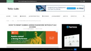 How To Reset Zabbix Admin Password without GUI Access - YallaLabs