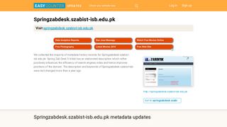 Spring Zab Desk S Istisb (Springzabdesk.szabist-isb.edu.pk ...