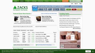 Stock Research & Ratings - Zacks.com - Zacks Investment Research
