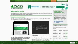 Get started here. - Zacks Investment Research
