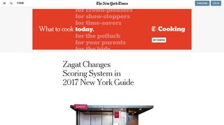 Zagat Changes Scoring System in 2017 New York Guide - The New ...
