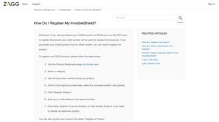 How do I register my InvisibleShield? – Welcome to ZAGG Care