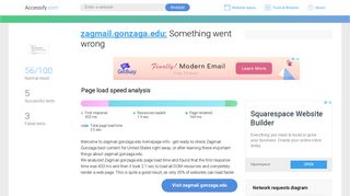 Access zagmail.gonzaga.edu. Something went wrong