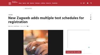New Zagweb adds multiple test schedules for registration | News ...