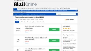 Zalando discount code - UP TO 40% OFF in February - Daily Mail