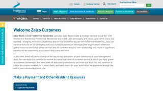 Zalco Realty Customers - FirstService Residential