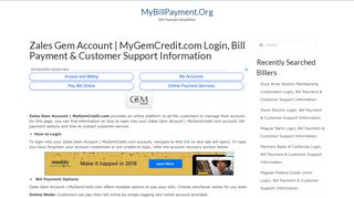 Zales Gem Account | MyGemCredit.com Login, Bill Payment ...