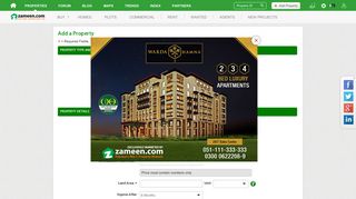 Add new property on zameen.com
