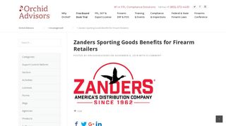 Zanders Sporting Goods Benefits for Firearm Retailers - Orchid Advisors