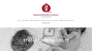 Student Portal Log In — National Midwifery Institute
