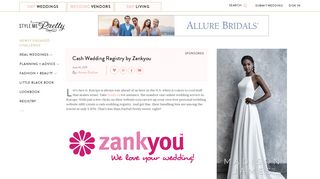 Cash Wedding Registry by Zankyou - Style Me Pretty