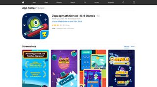 Zapzapmath School : K-6 Games on the App Store - iTunes - Apple