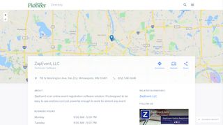 ZapEvent, LLC in Minneapolis, MN - (612) 548-5648 Technical ...
