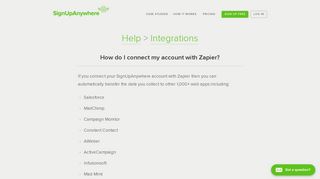 How do I connect my account with Zapier? | Help | Collect email ...