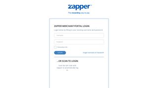 zapper merchant portal login