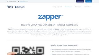 Scan a QR Code with Zapper to get paid online by PayGate