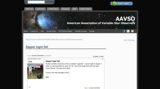 Zapper login fail | aavso.org
