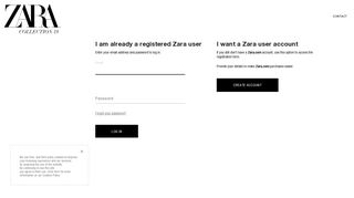 LOG IN / CREATE ACCOUNT - ZARA United States - Official Website