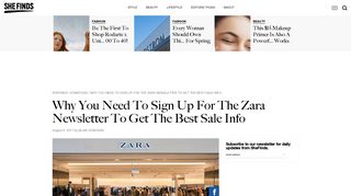 Why You Need To Sign Up For The Zara Newsletter To Get The Best ...