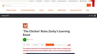 'The Chicken' Rules Zaxby's Learning Roost - ATD