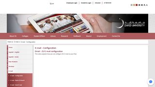 E-mail - Configuration - Zayed University
