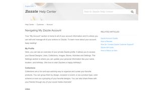 Navigating My Zazzle Account – Help Center