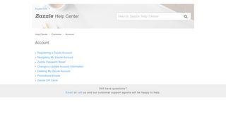 Account – Help Center - Zazzle Help