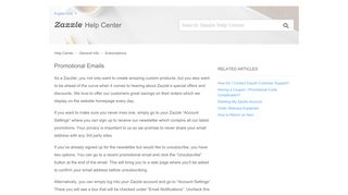 Promotional Emails – Help Center - Zazzle Help